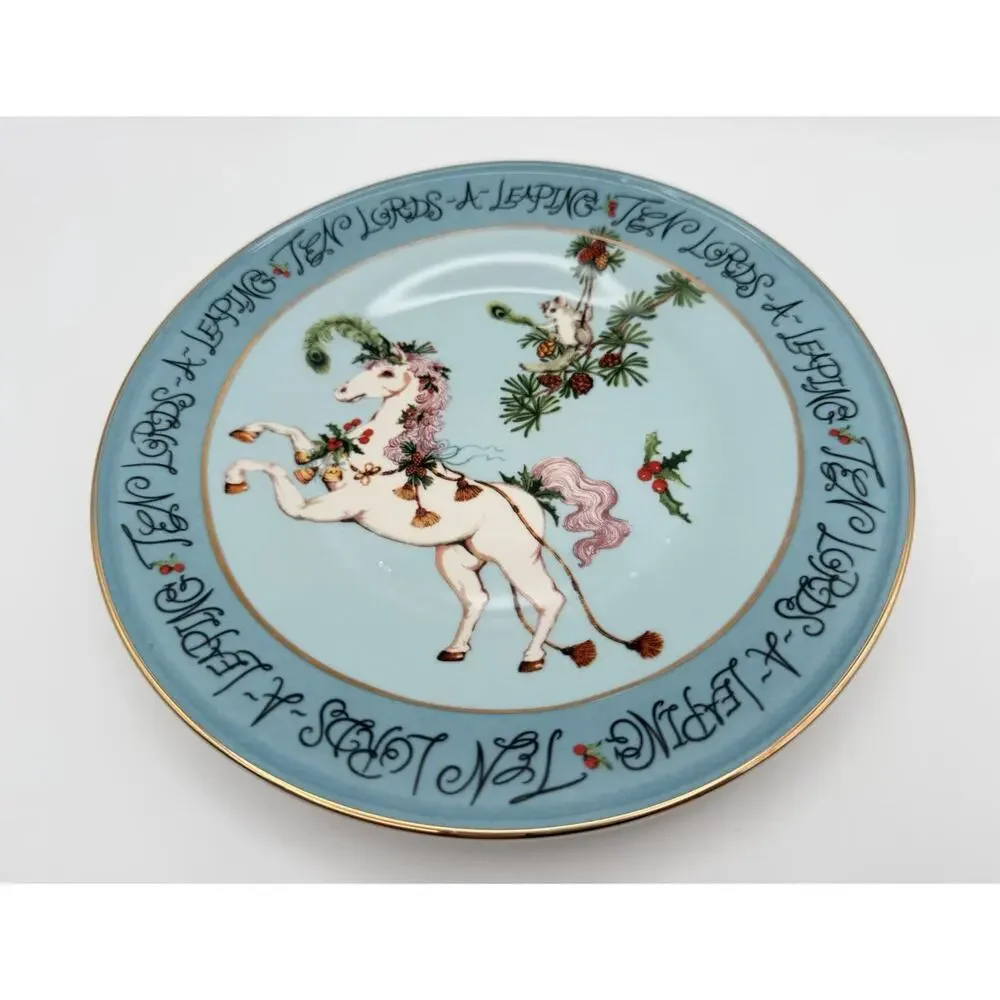Anthropologie Phannapast Taychamaythakool 12 Days of Christmas Dessert Plate #10